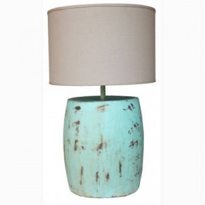 recycled timber lamp