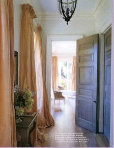 live breathe decor hallway with curtains