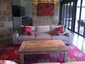 naomi freier interiors pink rug room