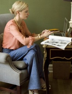 live breathe decor green walls grey chair